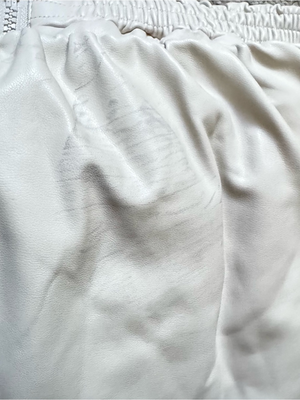 ALO Yoga Cream Faux-Leather Bomber Jacket - Picture 11 of 11